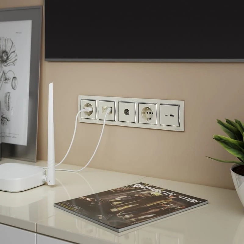 Розетка USB тип A+С (слоновая кость) Werkel - Фото 4