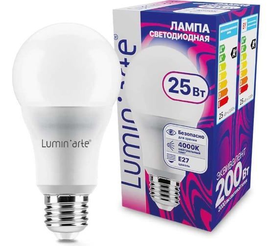 Светодиодная лампа Luminarte LSTD-A65-25W4KE27 25Вт 4000K E27