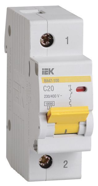 KARAT Автоматический выключатель ВА47-100 1P C 20А 10кА IEK