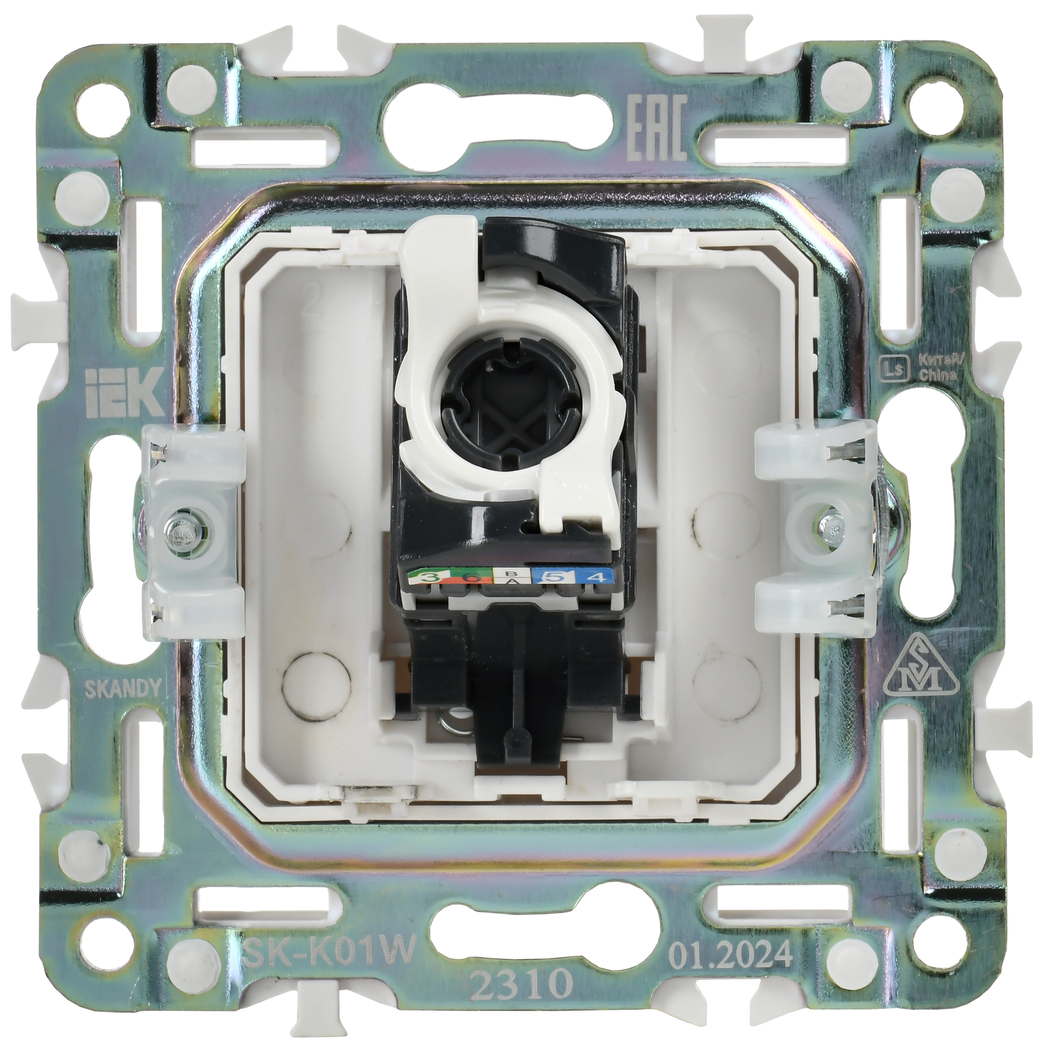 SKANDY Розетка компьютерная RJ45 кат.5E SK-K01W арктический белый IEK - Фото 6