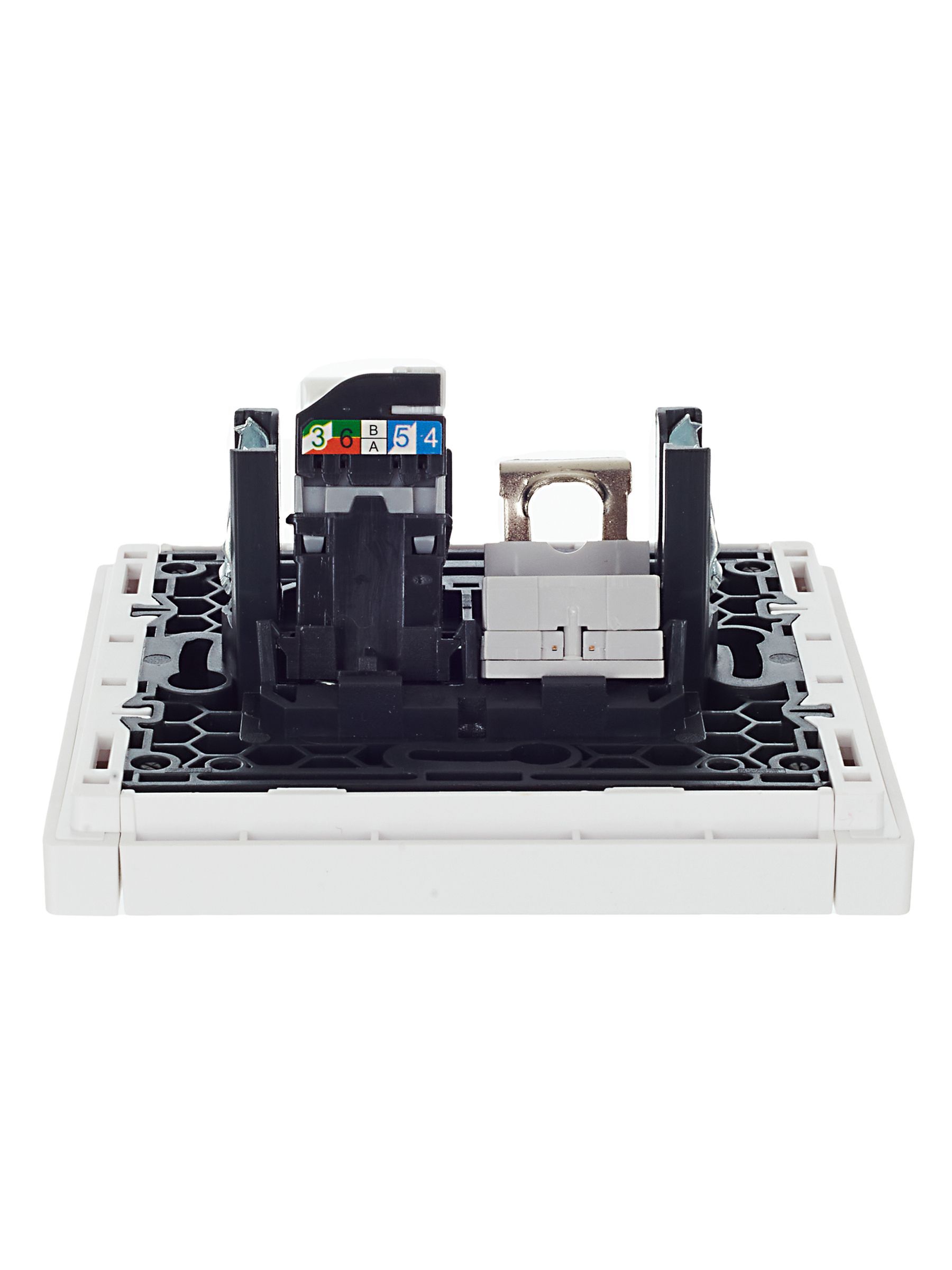 FORTE&PIANO Розетка двойная RJ11+RJ45 кат.5E FP235 белый IEK - Фото 6