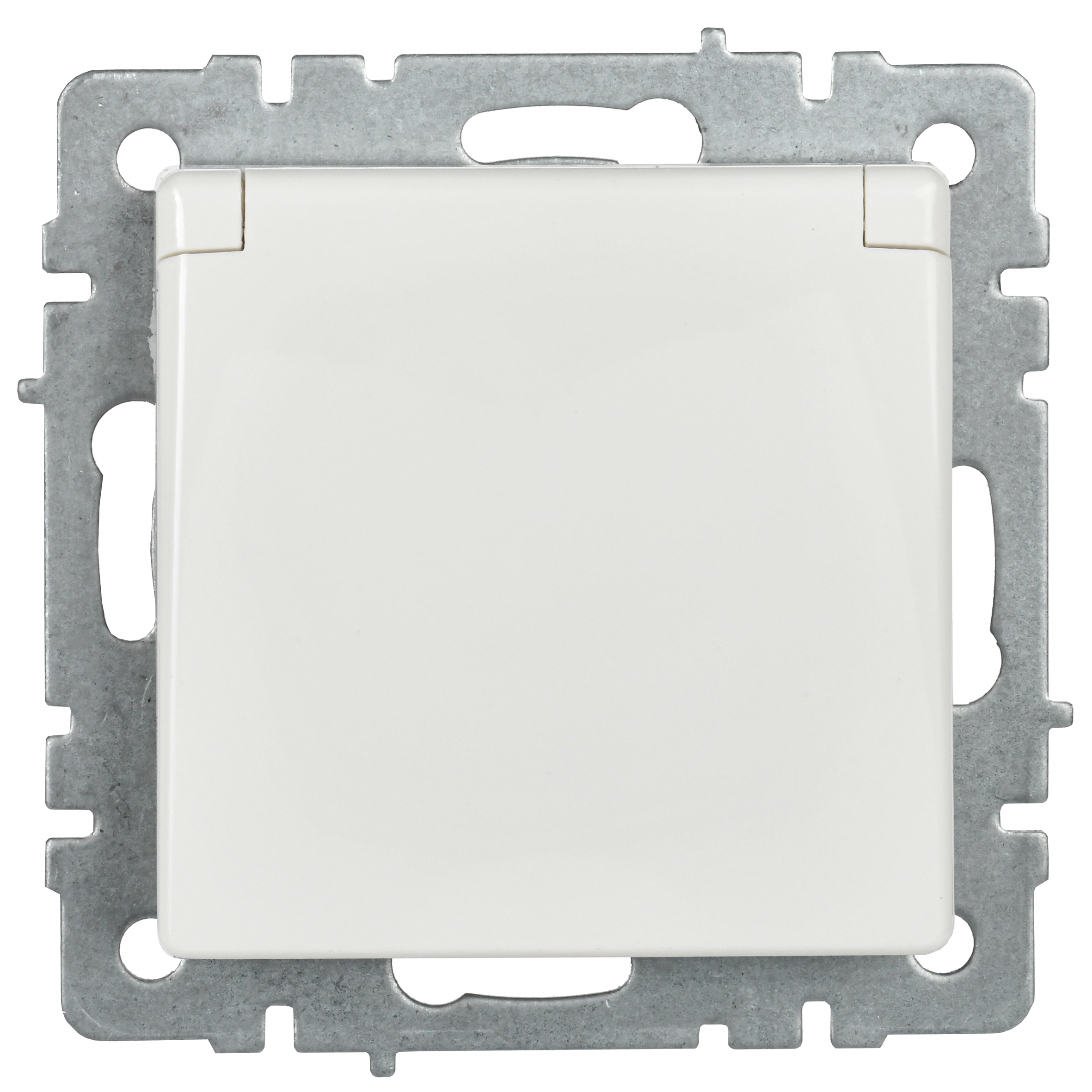 BRITE Розетка 1-местная с заземлением с защитными шторками и крышкой 16А IP44 РСбш10-3-44-БрБ белый IEK - Фото 4