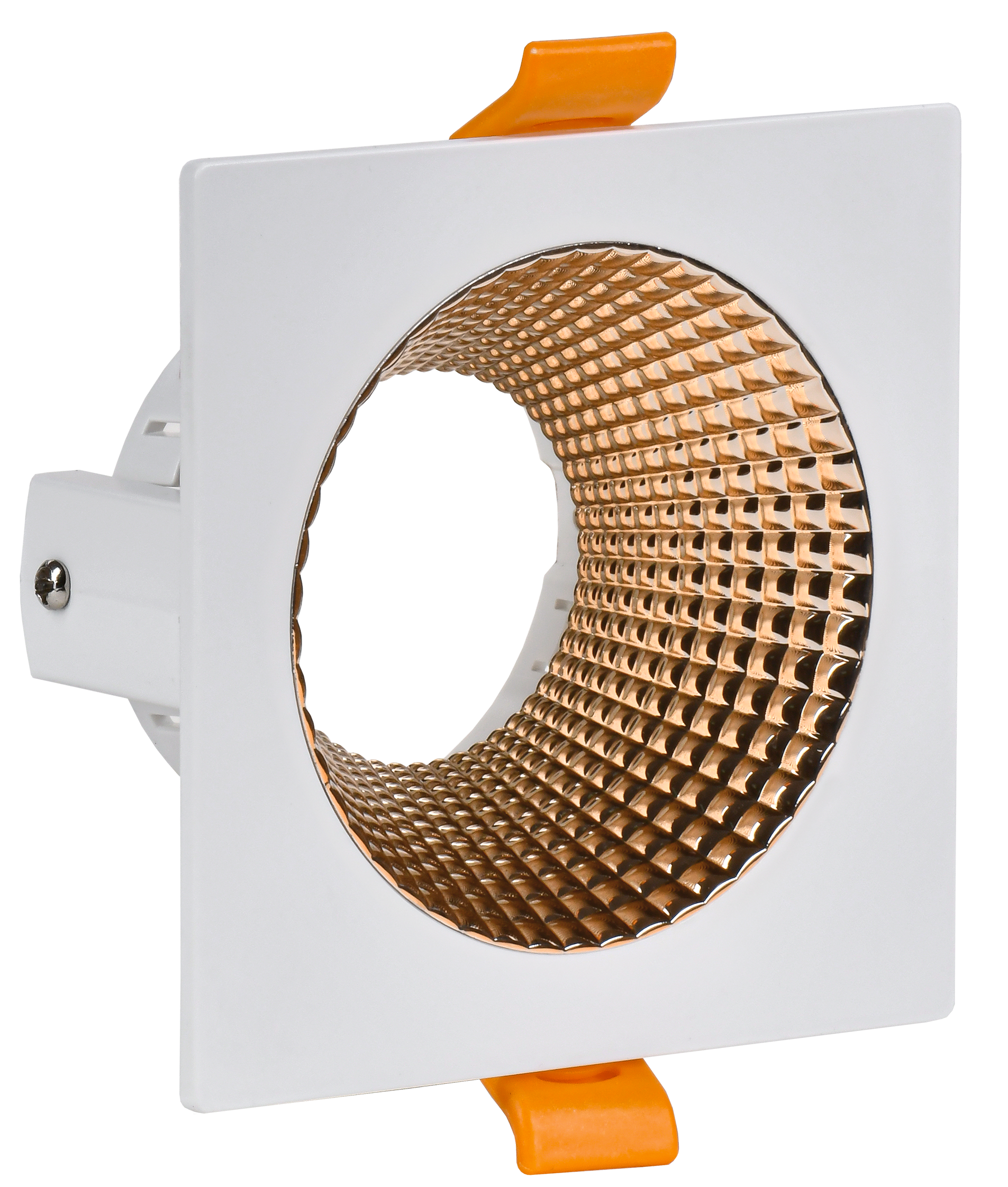 LIGHTING Светильник 4110 встраиваемый поворотный под лампу GU10 белый/золото пластик IEK