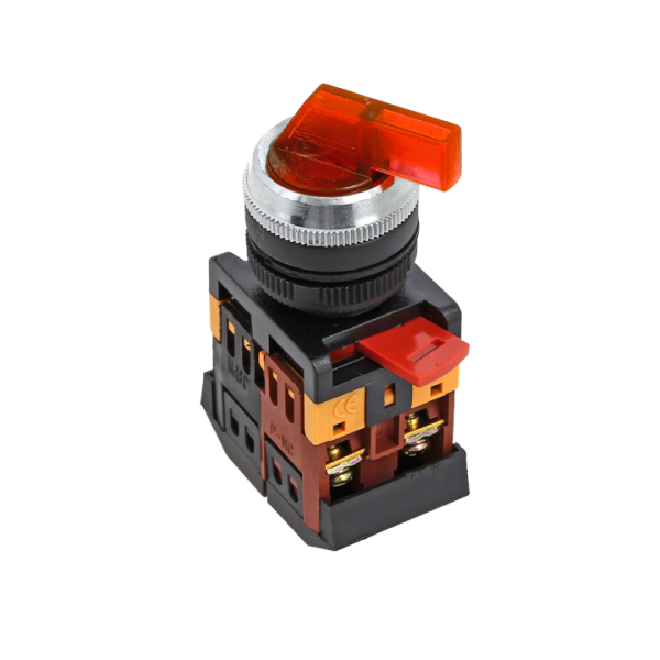 Переключатель ANLC-22 3P красный с подсветкой 380В NO+NC EKF