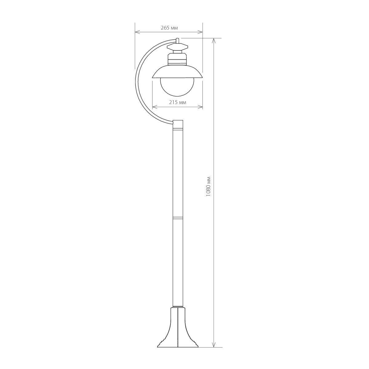 Светильник уличный на столбе IP44 Talli F черный GL 3002F Elektrostandard - Фото 5