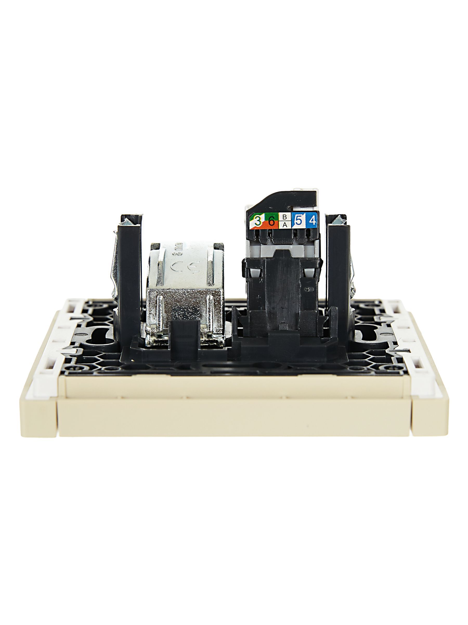 FORTE&PIANO Розетка двойная TV+RJ45 кат.5E FP436 ваниль IEK - Фото 5