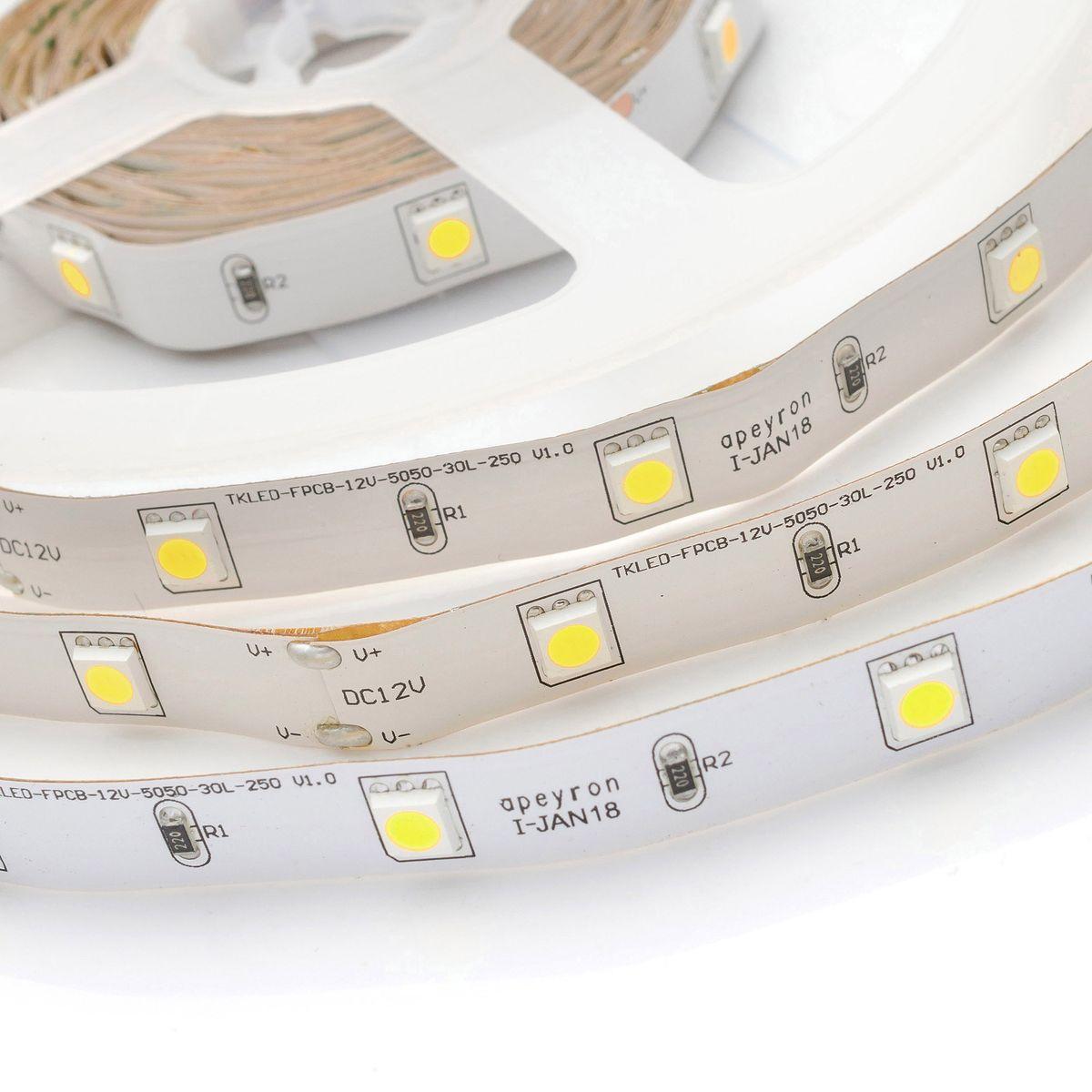 Лента светодиодная СТ smd5050 30д/м 12В 6500К IP20 5м Apeyron - Фото 7