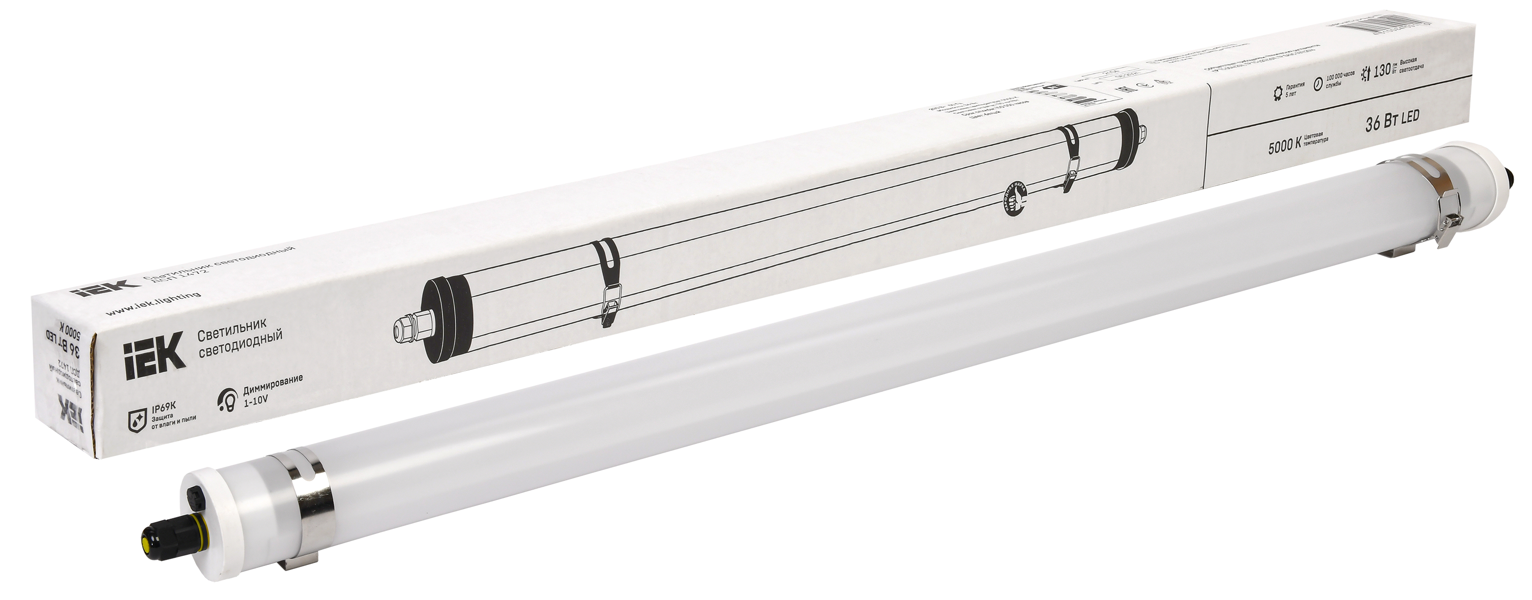 LIGHTING PRO Светильник ДСП 1472 36Вт 5000К IP69 пластик PMMA IEK - Фото 3