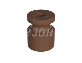 Изолятор пластиковый для наружного монтажа витой электропроводки, D20х24мм, цвет - какао, серия УСАД