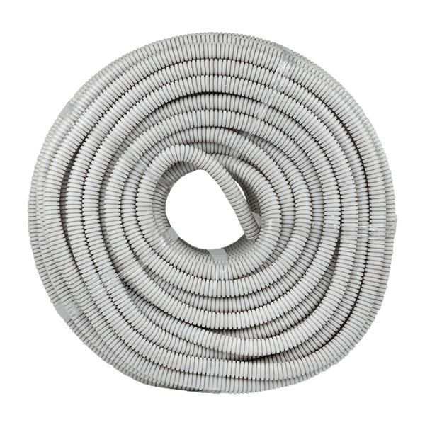 Труба гофр. ПВХ с протяжкой d20 мм (100 м) серая EKF-Plast - Фото 3