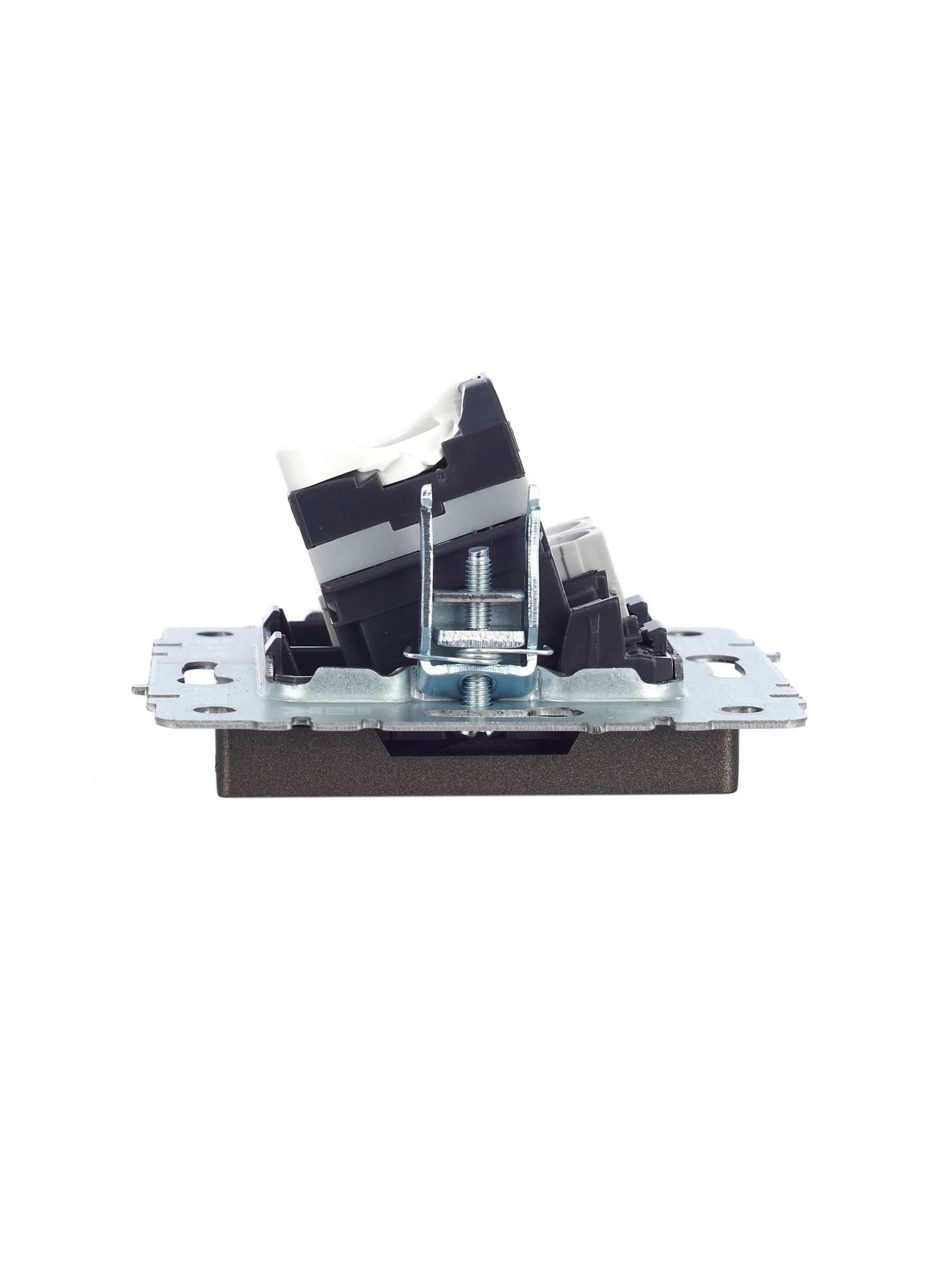 BRITE Розетка двойная RJ11+RJ45 кат.5E РК/Т12-БрТБ темная бронза IEK - Фото 5