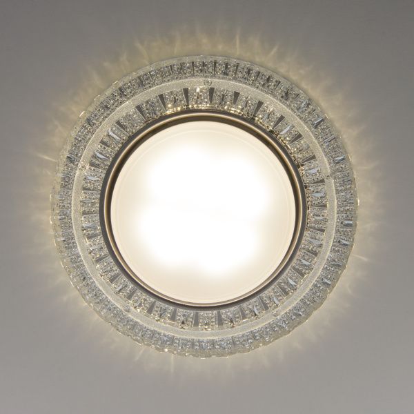Светильник точечный с LED подсветкой 3028 GX53 CL прозрачный Elektrostandard - Фото 3