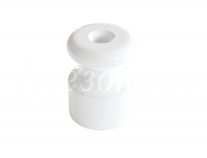 Изолятор фарфоровый для наружного монтажа витой электропроводки, D18,5х24мм, цвет -белый, ТМ Мезонин