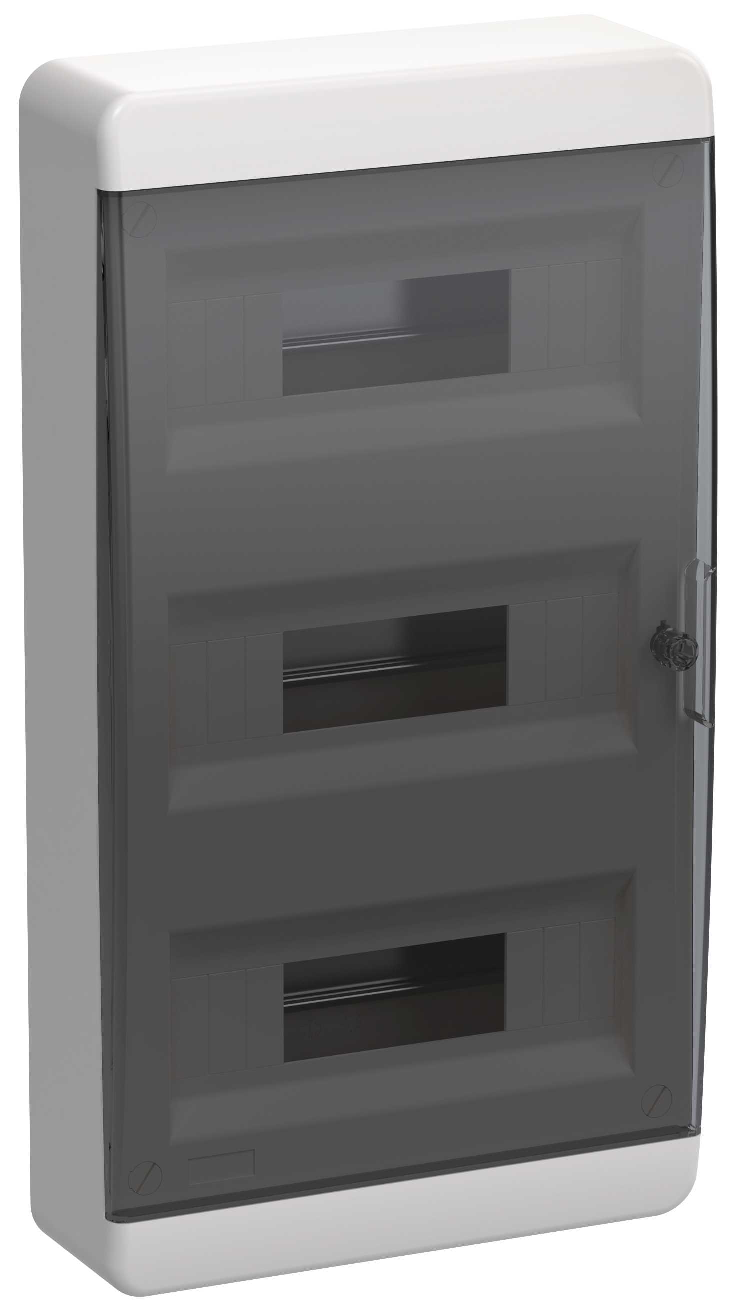TEKFOR Корпус пластиковый ЩРН-П-36 IP41 черная прозрачная дверь IEK