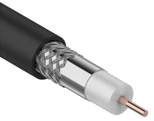 Кабель коаксиальный RG11 CCS 75Ом FPE PVC черный (300м) GENERICA