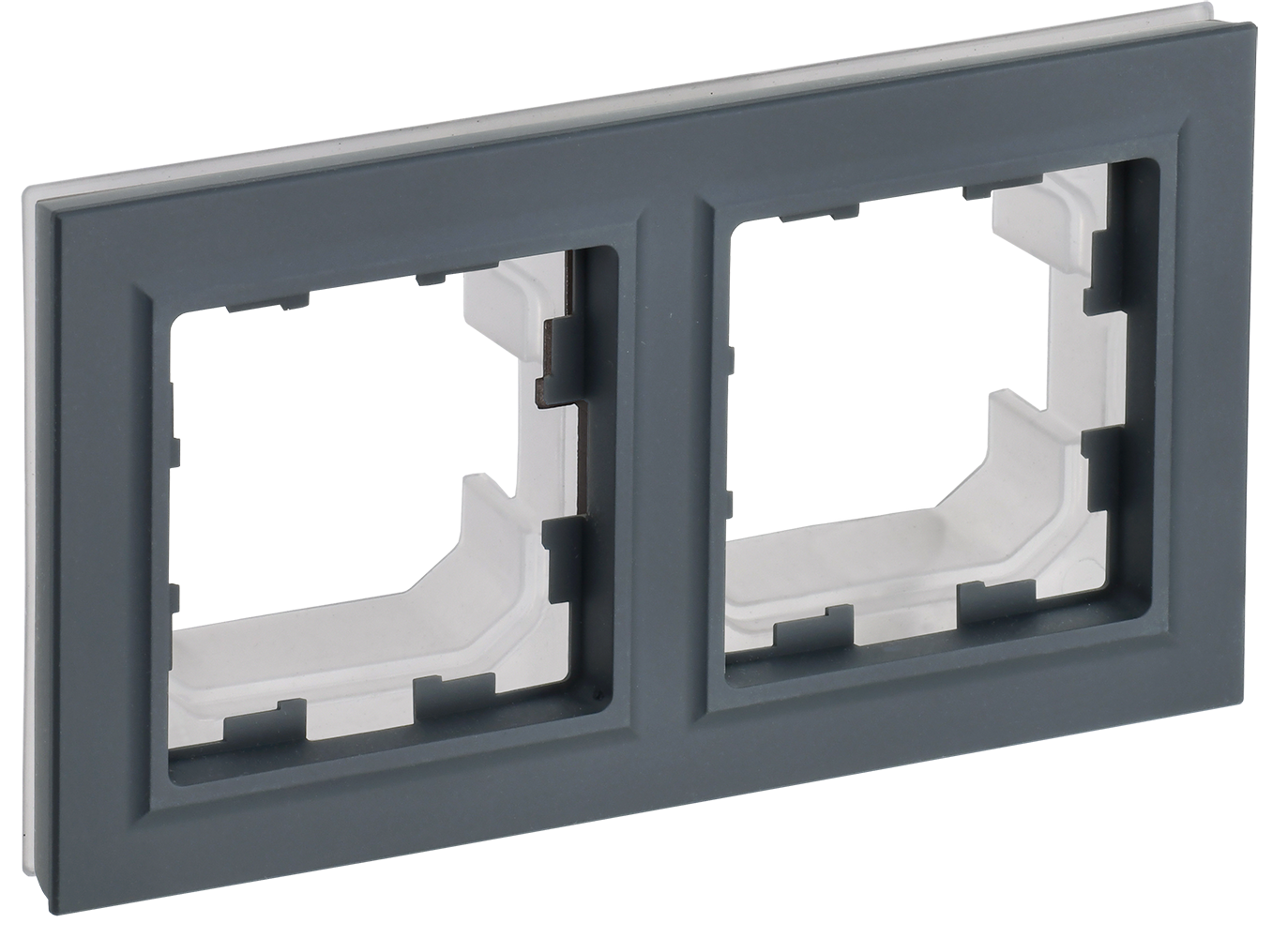 BRITE Рамка 2-местная IP44 РУ-2-БрГ-44 графит IEK