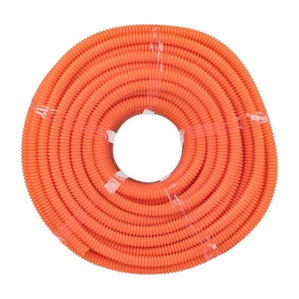 Труба гофр. ПНД тяж. с протяжкой d16 мм (100 м) оранж. EKF-Plast - Фото 2