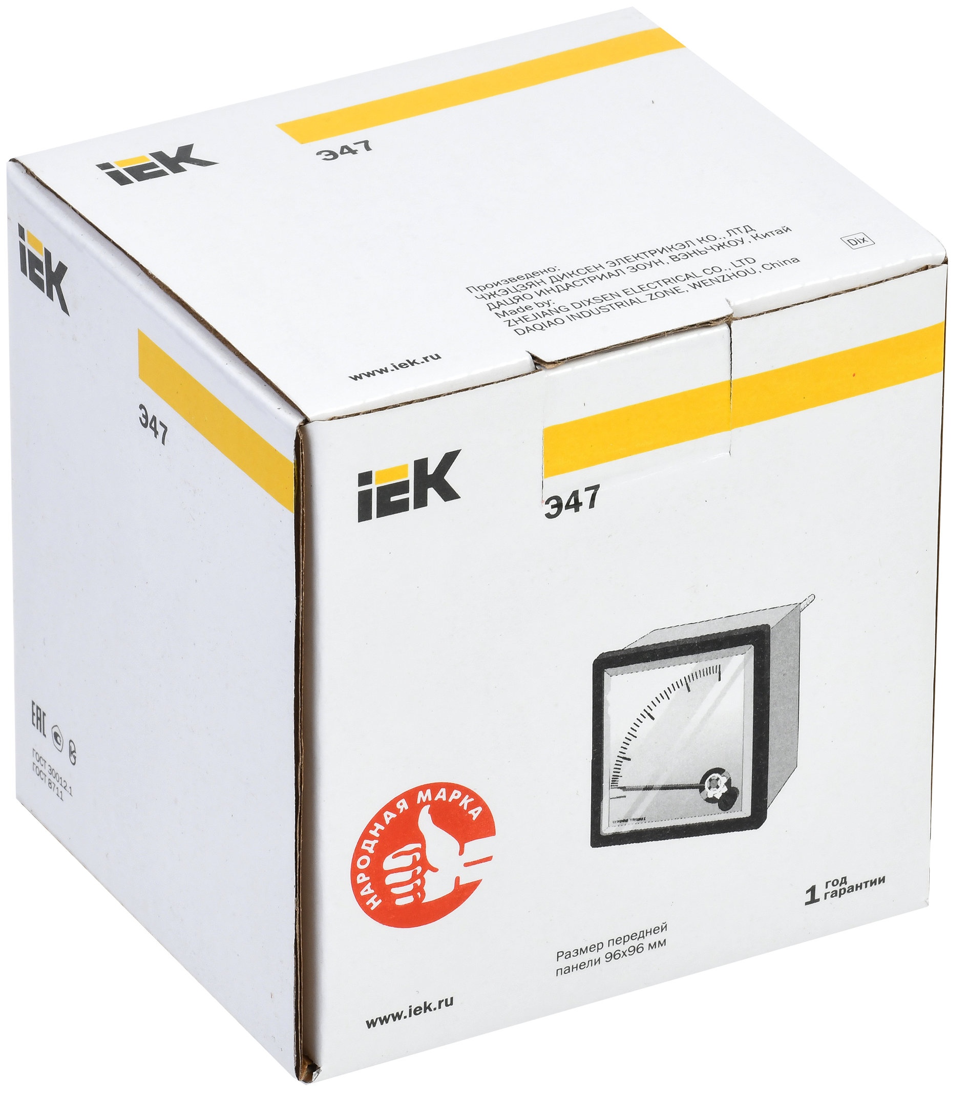 Амперметр аналоговый Э47 600/5А класс точности 1,5 72х72мм IEK - Фото 2