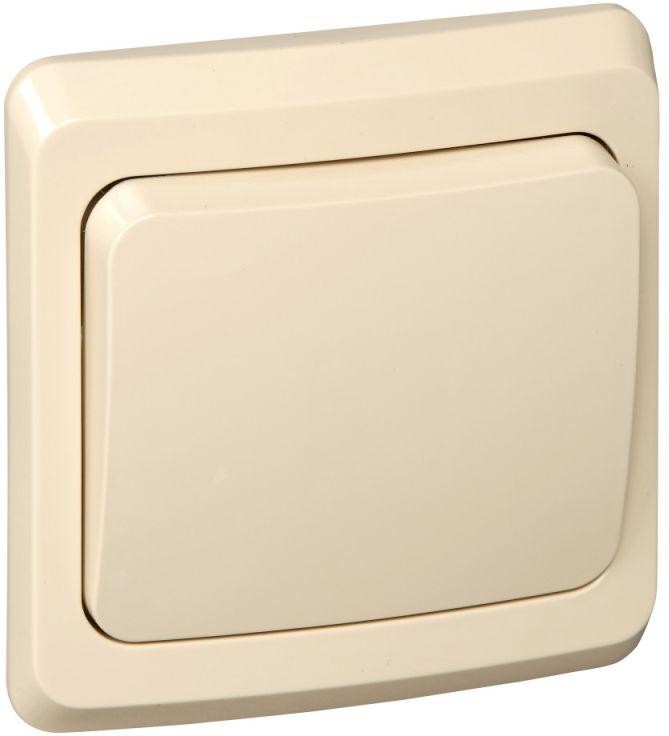 Переключатель проходной 1-кл. СП Этюд 10А IP20 крем. SE BC10-004K