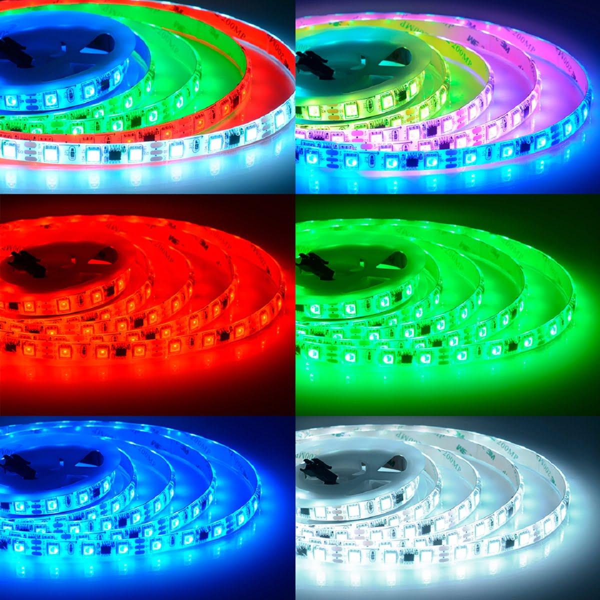 Комплект цифровой светодиодной ленты smd5050 60д/м 12В IP65 2м RGB  Apeyron - Фото 4