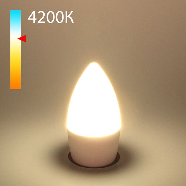 Лампа светодиодная "Свеча" C37 8W 4200K E27 BLE2716 Elektrostandard