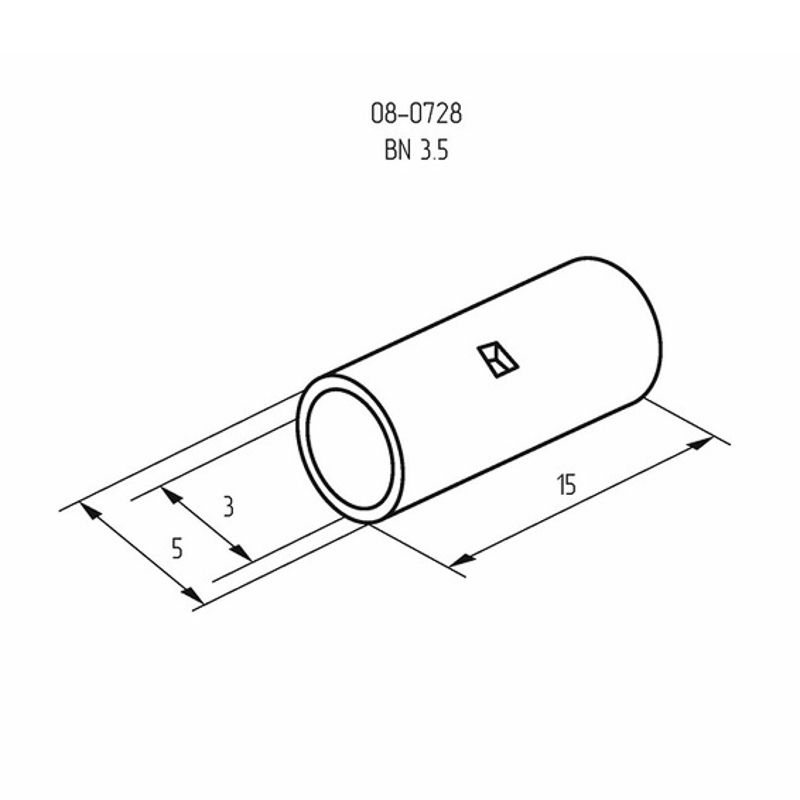 Соединительная гильза L-15мм, 2,5-4мм² (ГМЛ (DIN) 4) REXANT - Фото 2
