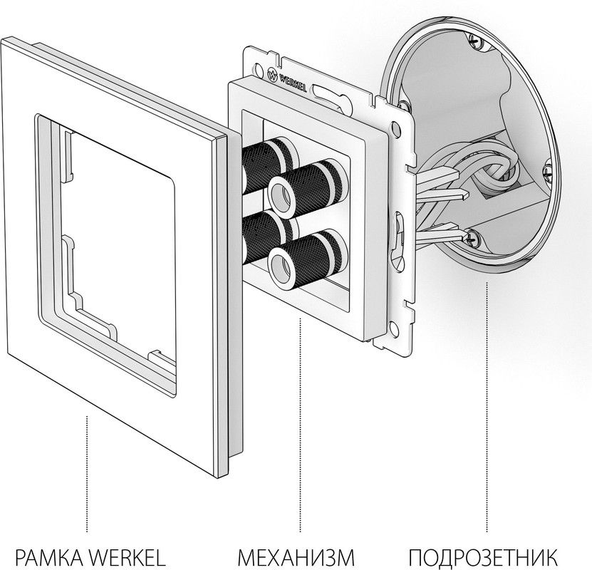 Акустическая розетка (серебряный) Werkel - Фото 7
