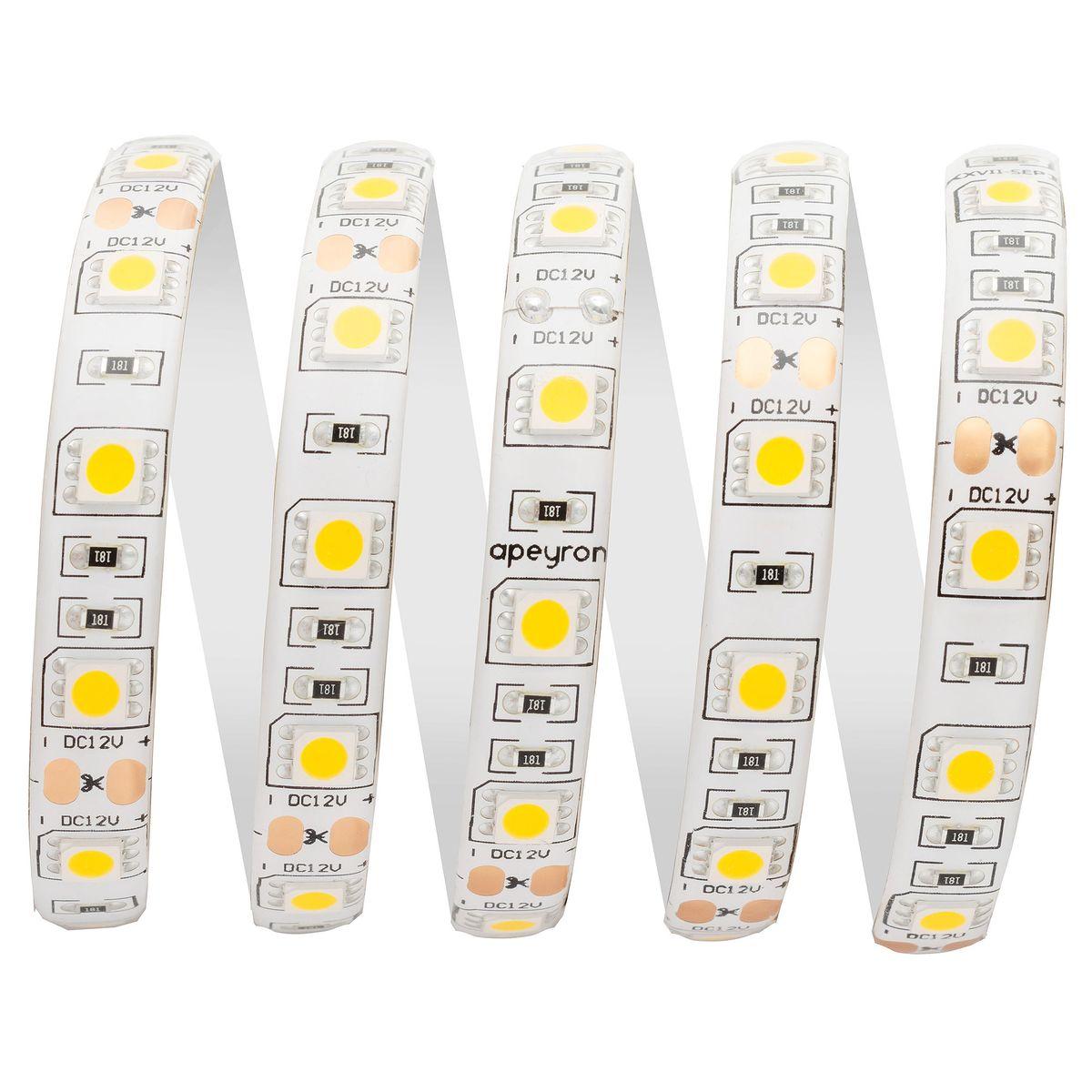 Лента светодиодная СТ smd5050 60д/м 12В 3000К IP65 5м Apeyron - Фото 17