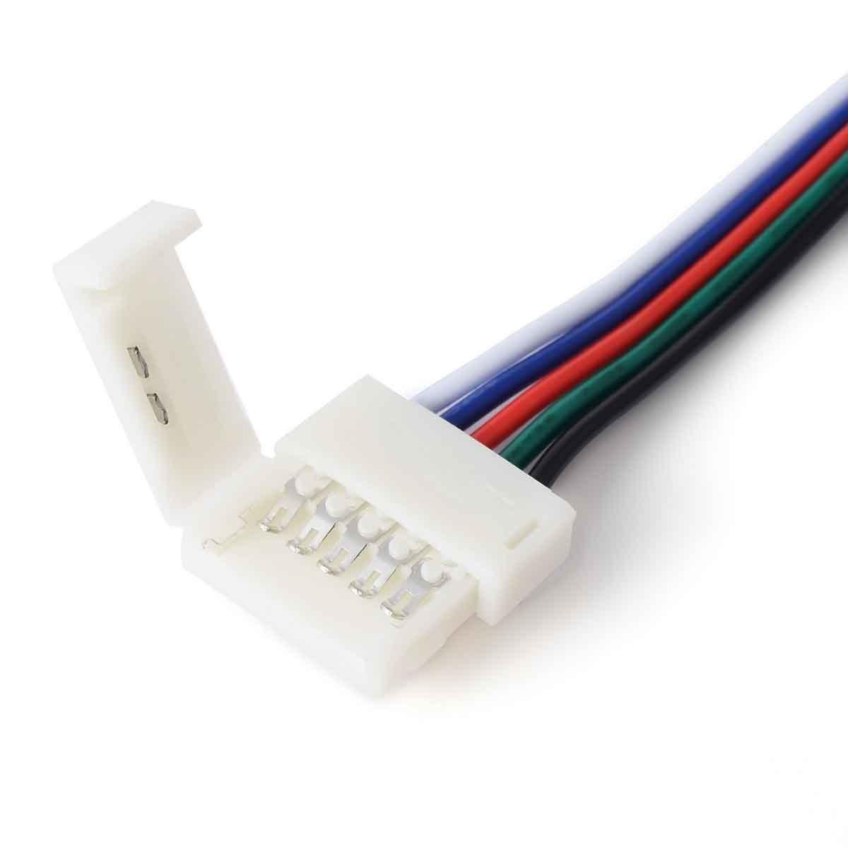Комплект коннекторов для RGBW светодиодной ленты 12,c AWG22+GRBW кабелем