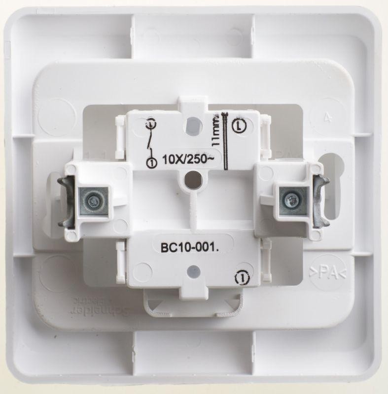 Выключатель 1-кл. СП Этюд 10А IP20 бел. SE BC10-001B - Фото 3