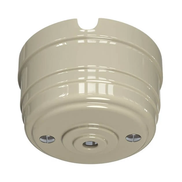 Корпус розетки потолочной фарфоровый, D70x40, цвет - слоновая кость