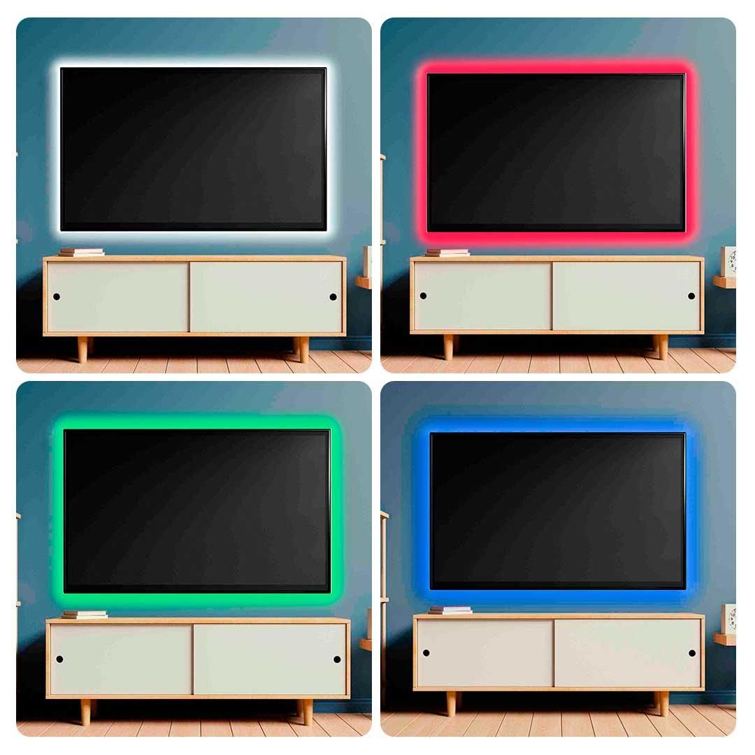 Комплект светодиодной ленты (ТВ подсветка) smd5050 30д/м 5В IP20 0,5м RGB Apeyron - Фото 4