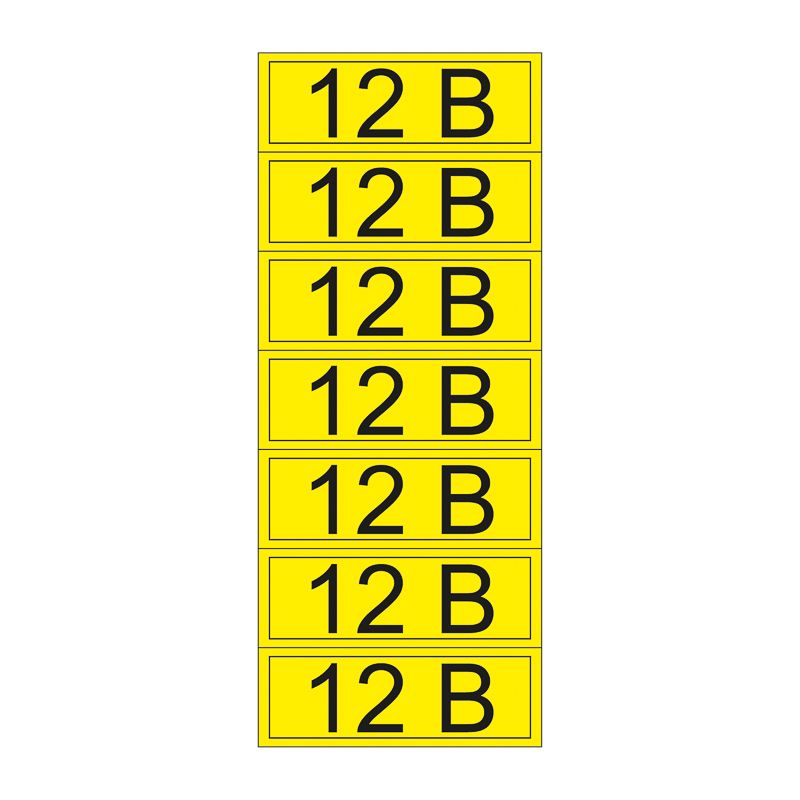 Наклейка знак электробезопасности «12 В» 35х100 мм REXANT (7 шт на листе)