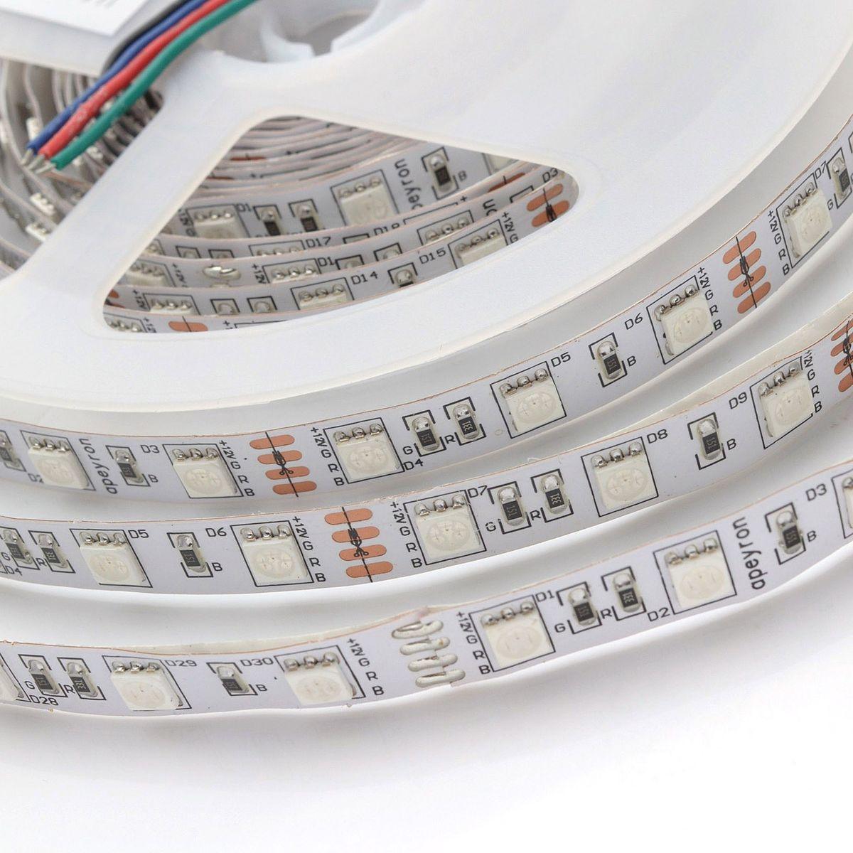 Лента светодиодная СТ smd5050 60д/м 12В IP67 5м RGB Apeyron - Фото 7