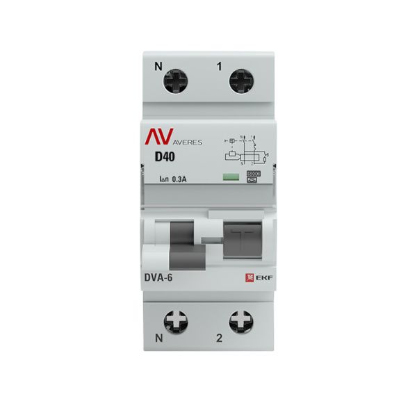 DVA-6 1P+N 40А (D) 300мА (A) 6кА EKF AVERES