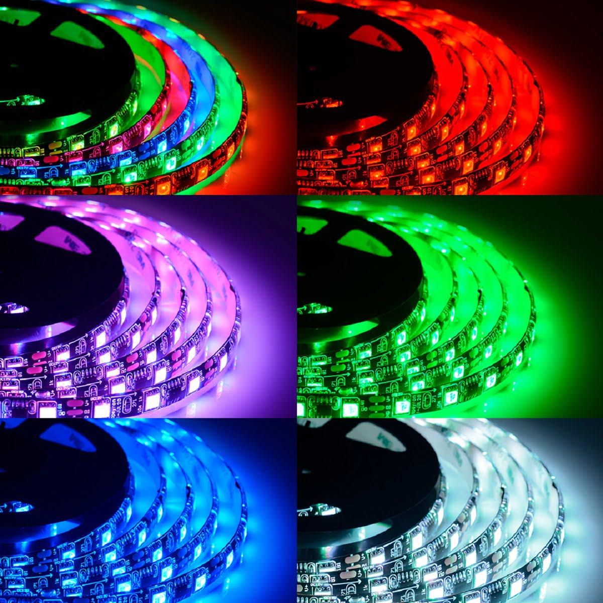 Комплект цифровой светодиодной ленты smd5050 60д/м 12В IP65 5м RGB Apeyron - Фото 3