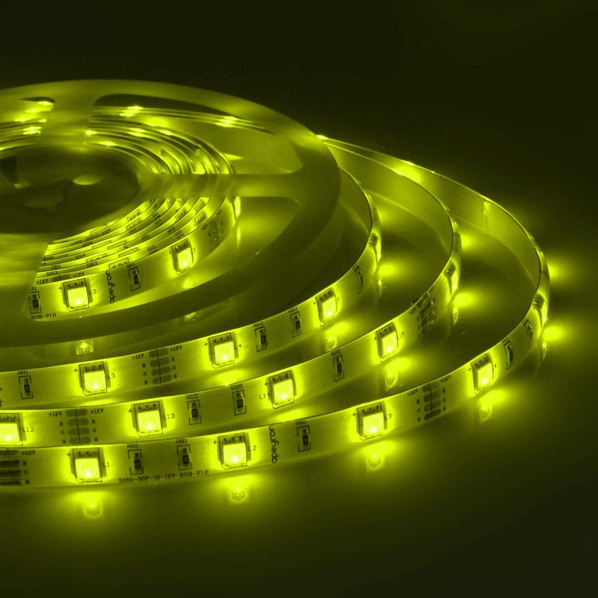 Комплект светодиодной ленты smd5050 30д/м 12В IP65 5м RGB Apeyron - Фото 27