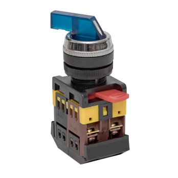 Переключатель ANLC-22 2P синий с подсветкой 380В NO+NC EKF