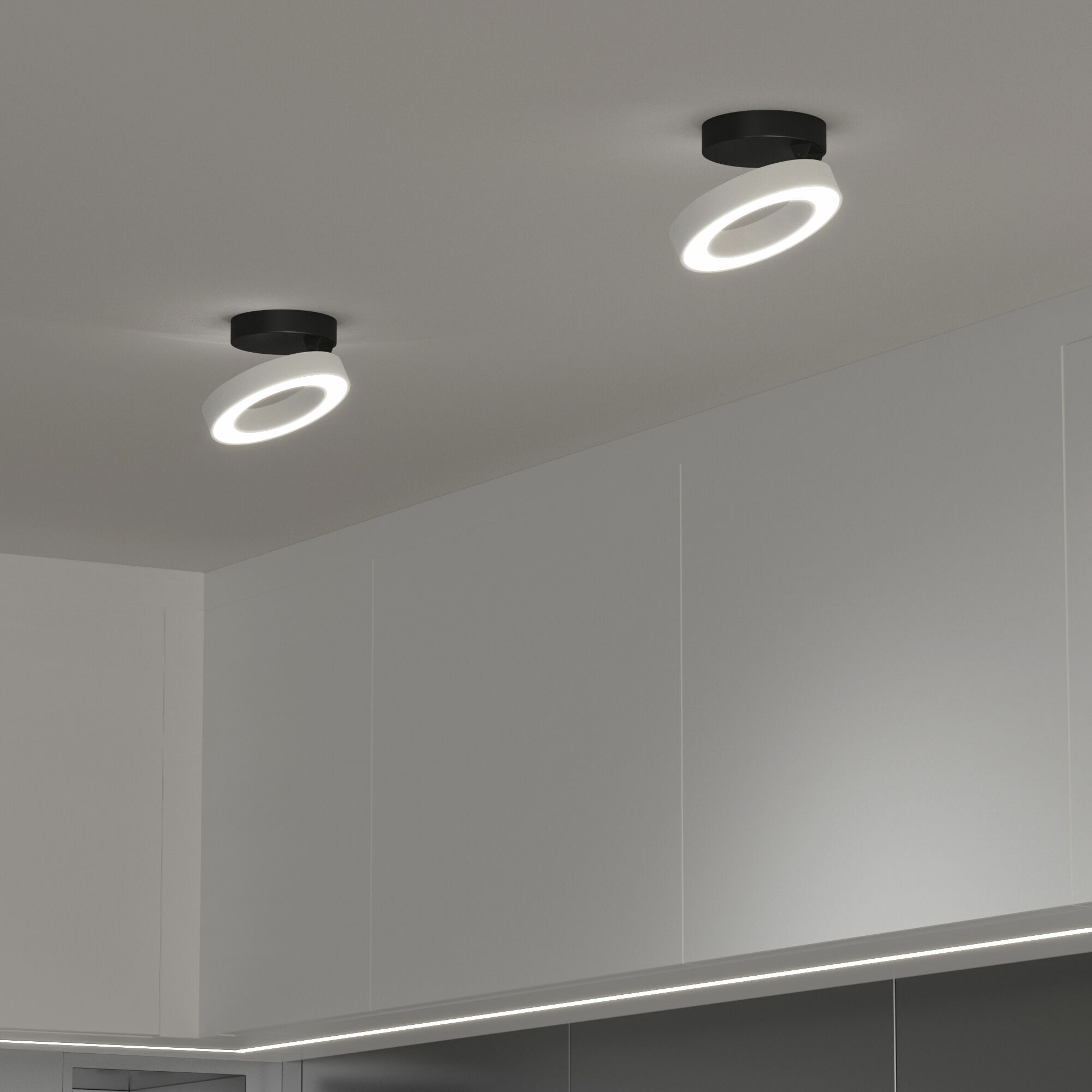 Накладной светодиодный светильник Spila белый 12W 4200К 25105/LED Elektrostandard - Фото 3