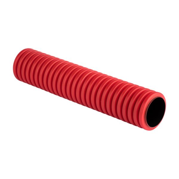 Труба гофр. двустен. ПНД/ПНД жест. d200 мм (6 м) (12 м/уп) красн. EKF-Plast