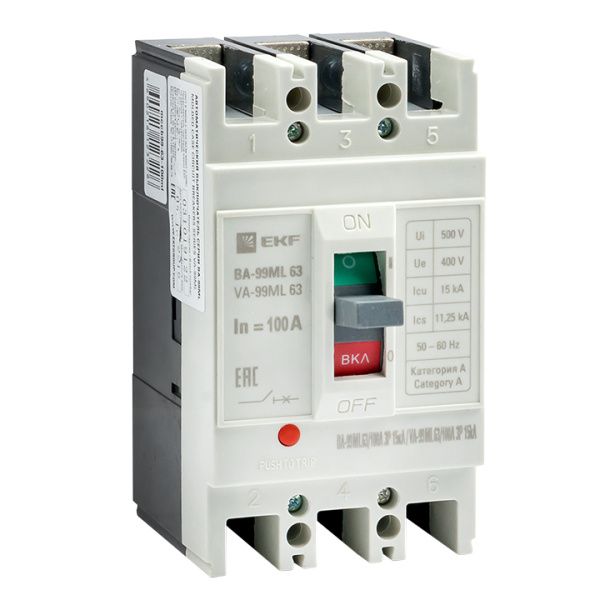 ВА-99МL   63/100А 3P 15кА EKF Basic - Фото 3