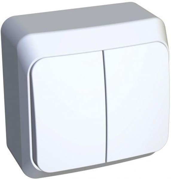Выключатель 2-кл. ОП Этюд 10А IP20 бел. SE BA10-002B - Фото 3