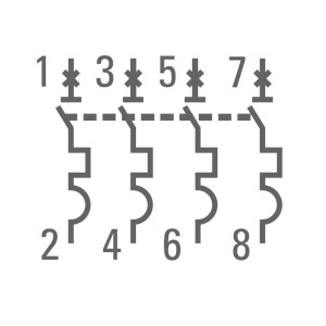 Авт. выкл. 4P 6А (C) 4,5kA ВА 47-63 EKF
