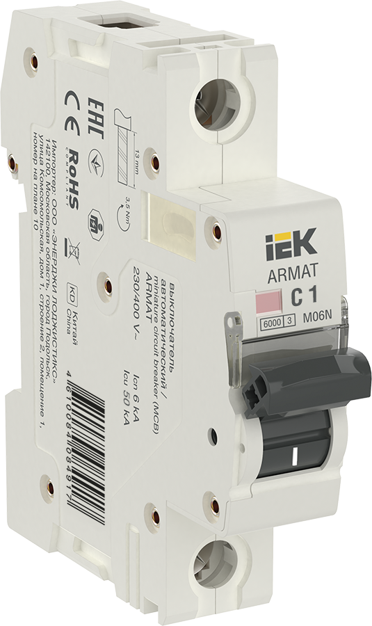ARMAT Автоматический выключатель M06N 1P C 1А IEK