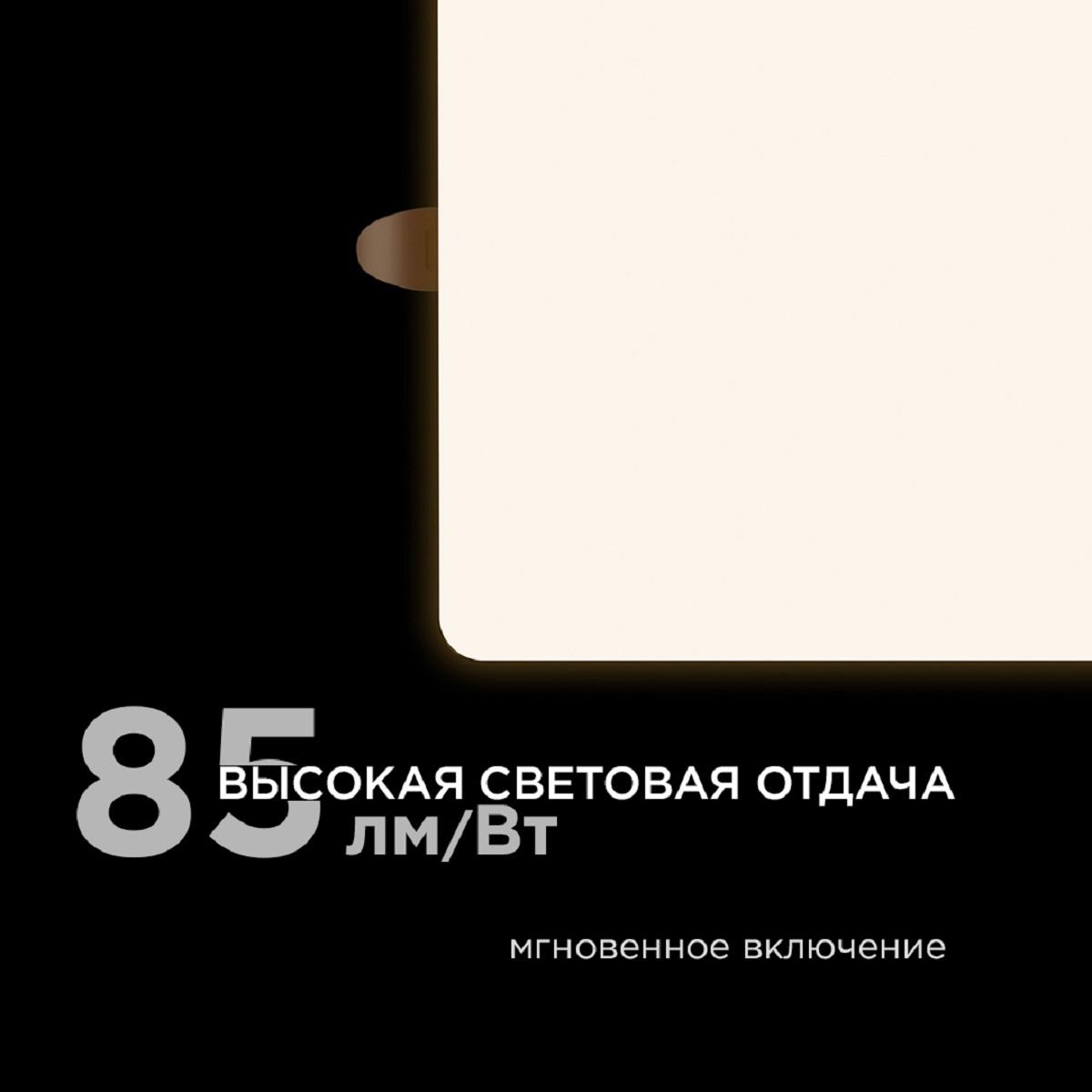 Панель светодиодная встраиваемая безрамочная FLP, 24Вт (18Вт+6Вт), 230В/50Гц, 2040лм, 4000К, IP20, 1 - Фото 5