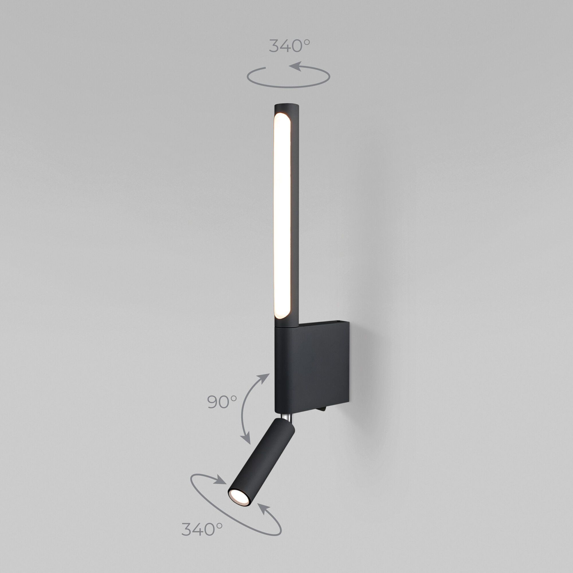 Настенный светодиодный светильник Sarca LED 3000K 40111/LED черный - Фото 3