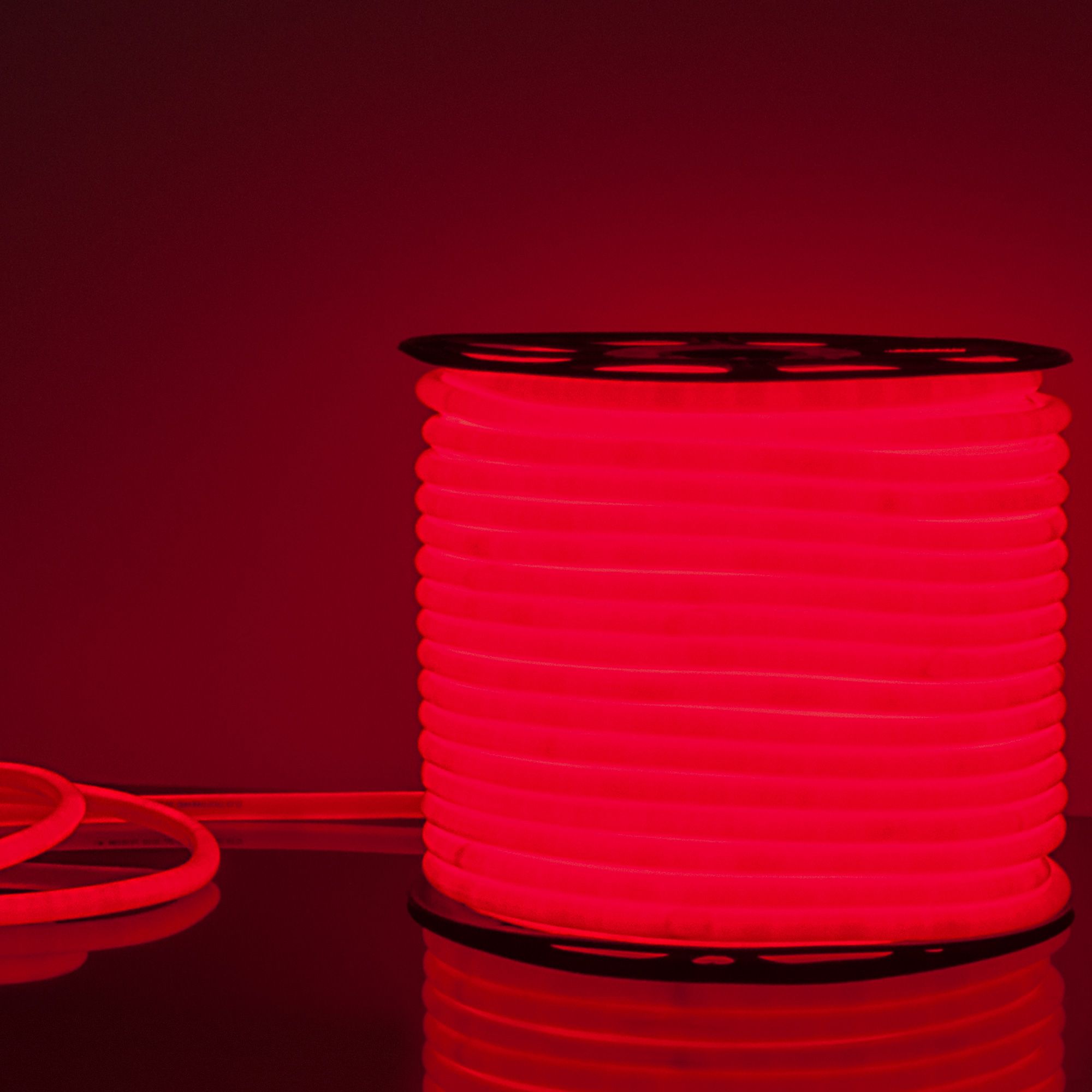 Гибкий неон светодиодный 220V 9,6W 144Led 2835 IP67 круглый красный, 50 м Elektrostandard