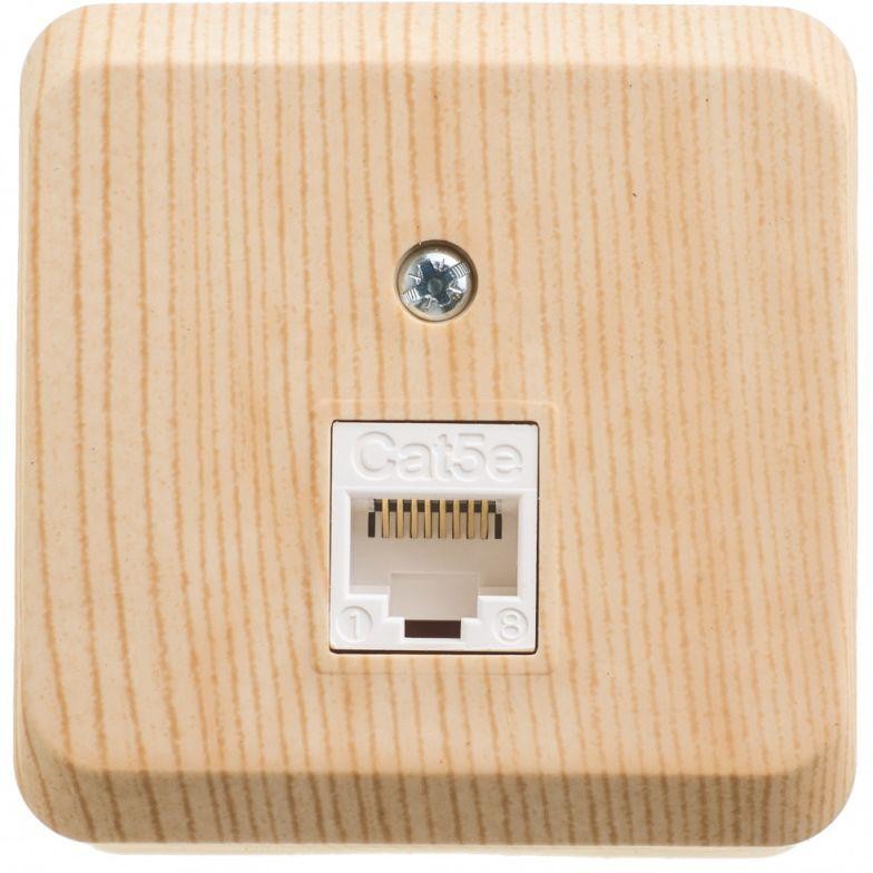 Розетка компьютерная ОП Этюд RJ45 кат.5E сосна SE KOMA-001D