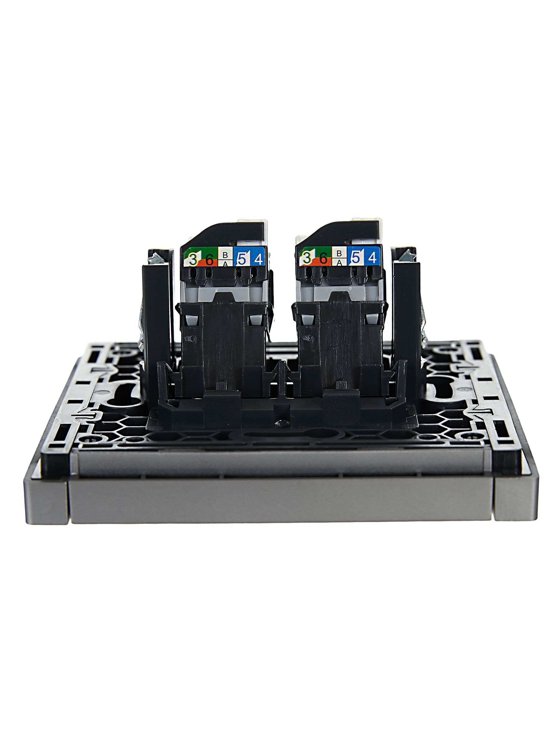 FORTE&PIANO Розетка компьютерная двойная RJ45 кат.5E FP533 сталь IEK - Фото 6