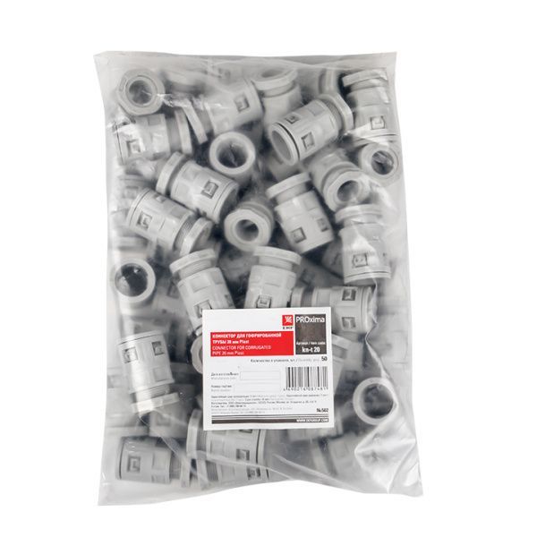 Коннектор для гофрированной трубы (20 мм) (50 шт) EKF-Plast - Фото 4